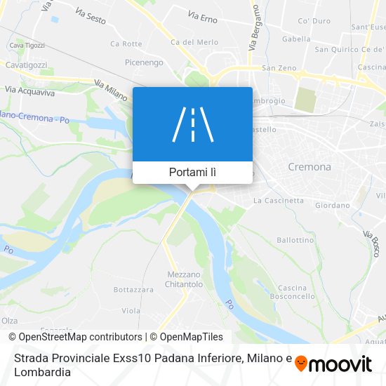 Mappa Strada Provinciale Exss10 Padana Inferiore
