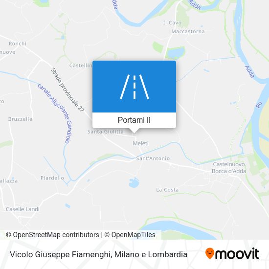 Mappa Vicolo Giuseppe Fiamenghi