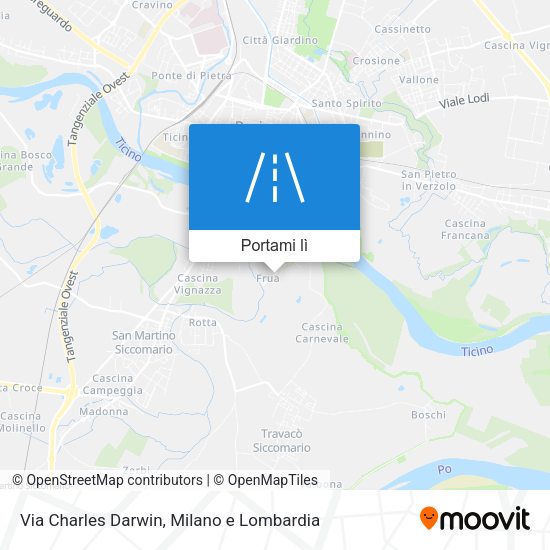 Mappa Via Charles Darwin