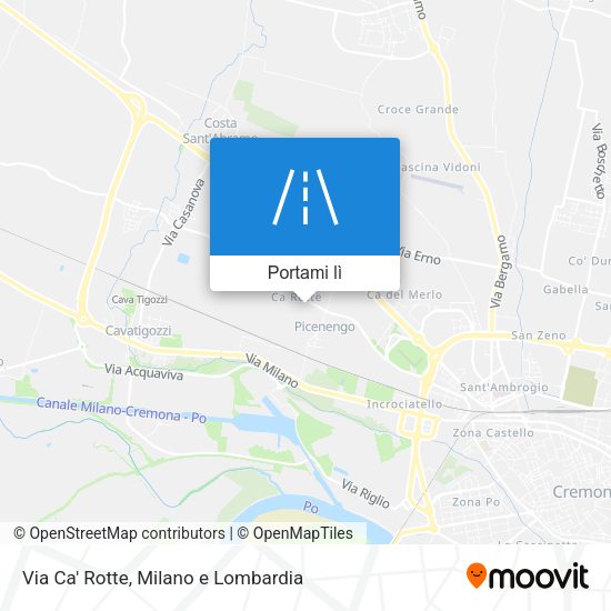 Mappa Via Ca' Rotte