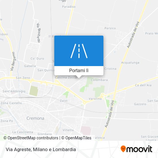 Mappa Via Agreste