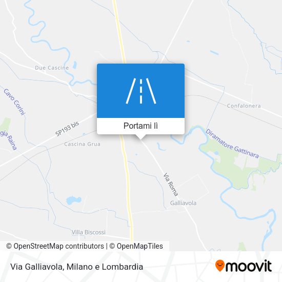 Mappa Via Galliavola