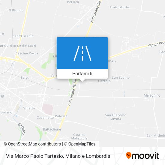 Mappa Via Marco Paolo Tartesio