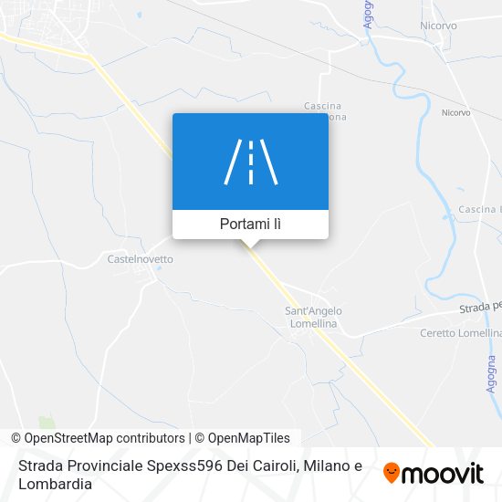 Mappa Strada Provinciale Spexss596 Dei Cairoli