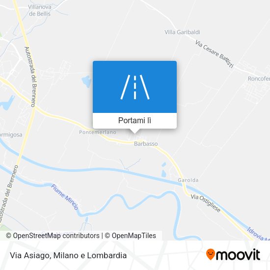 Mappa Via Asiago