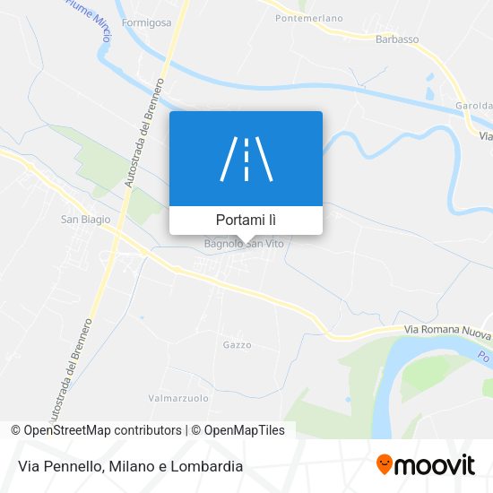 Mappa Via Pennello