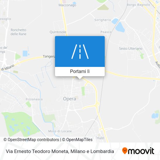 Mappa Via Ernesto Teodoro Moneta