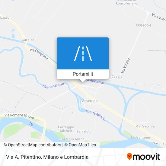 Mappa Via A. Pitentino