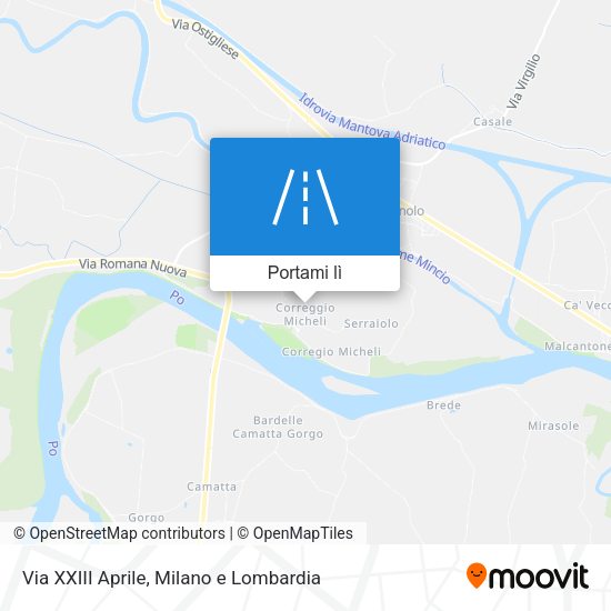 Mappa Via XXIII Aprile