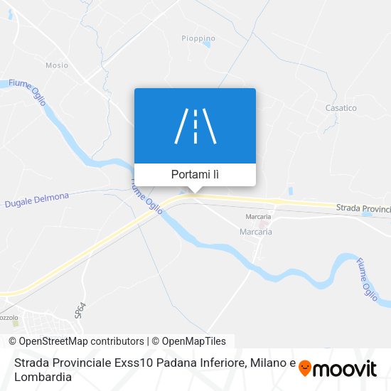 Mappa Strada Provinciale Exss10 Padana Inferiore