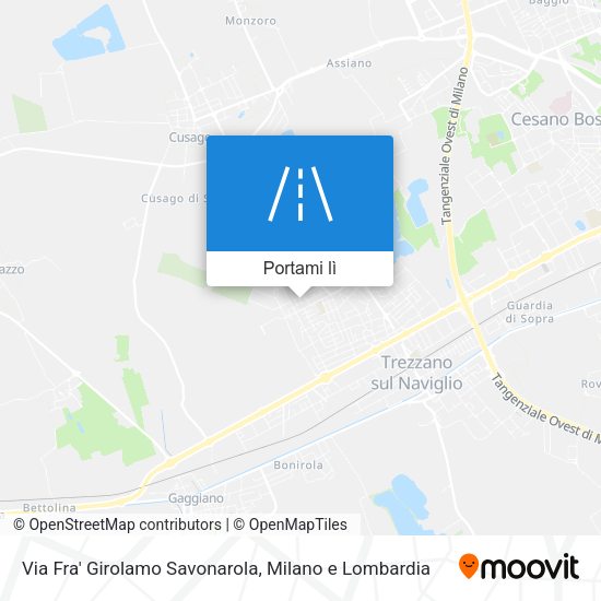 Mappa Via Fra' Girolamo Savonarola