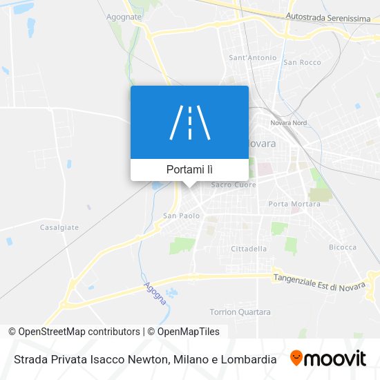 Mappa Strada Privata Isacco Newton