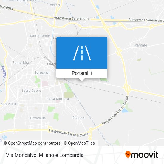 Mappa Via Moncalvo