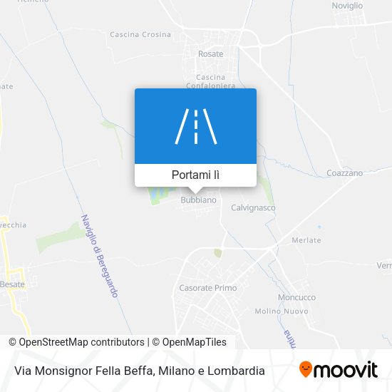 Mappa Via Monsignor Fella Beffa