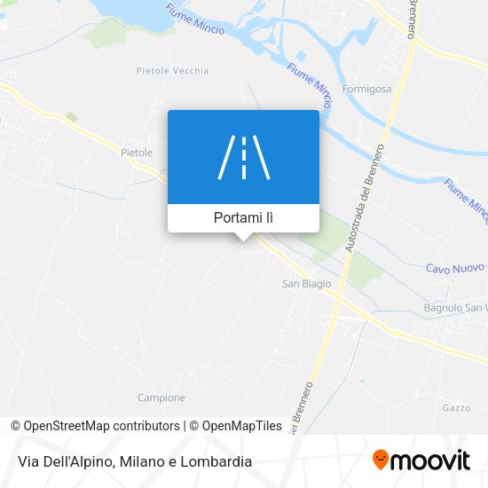 Mappa Via Dell'Alpino