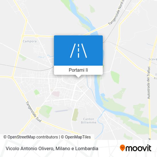Mappa Vicolo Antonio Olivero