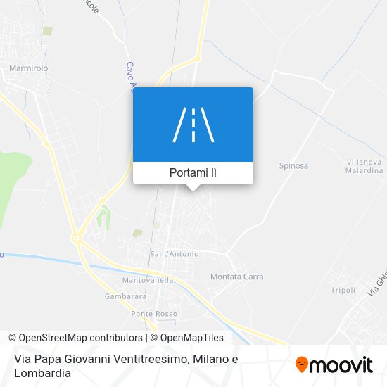 Mappa Via Papa Giovanni Ventitreesimo