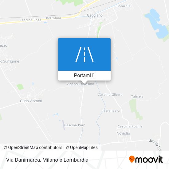 Mappa Via Danimarca