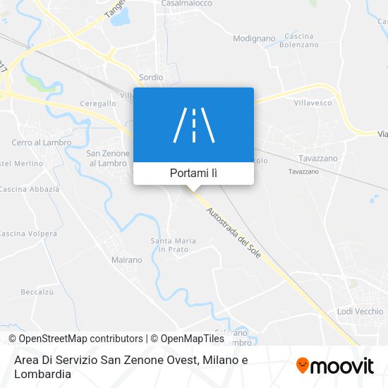 Mappa Area Di Servizio San Zenone Ovest
