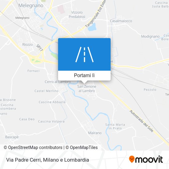 Mappa Via Padre Cerri