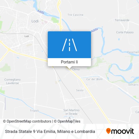 Mappa Strada Statale 9 Via Emilia
