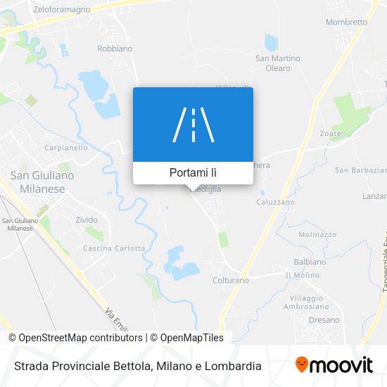 Mappa Strada Provinciale Bettola