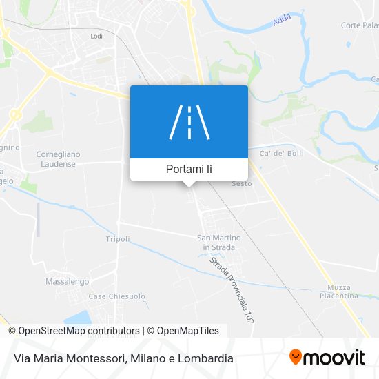 Mappa Via Maria Montessori