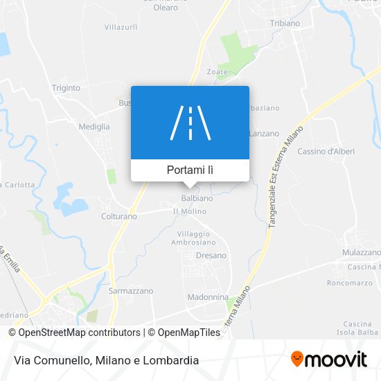 Mappa Via Comunello