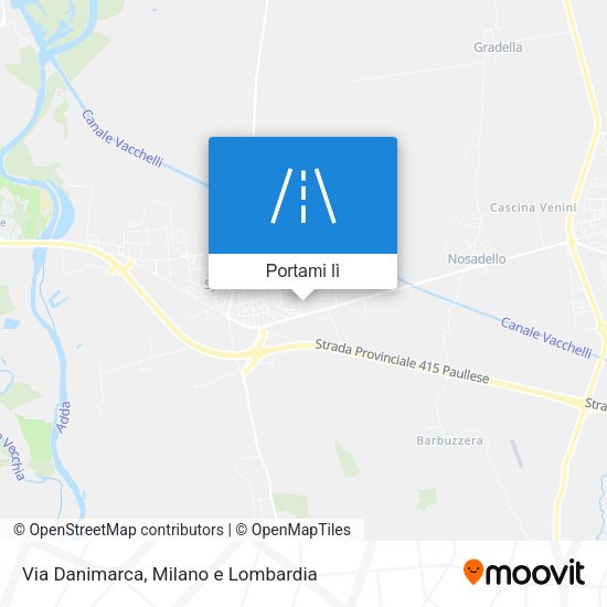 Mappa Via Danimarca