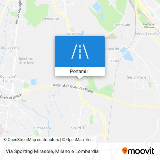 Mappa Via Sporting Mirasole