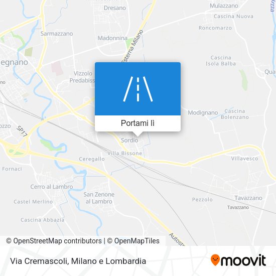 Mappa Via Cremascoli