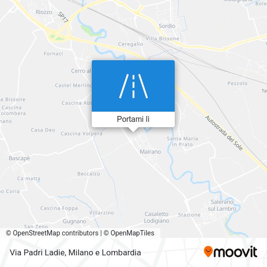 Mappa Via Padri Ladie