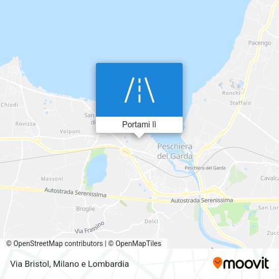 Mappa Via Bristol