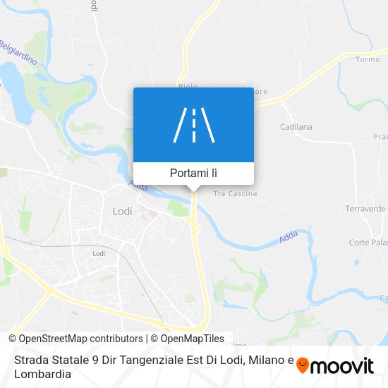 Mappa Strada Statale 9 Dir Tangenziale Est Di Lodi