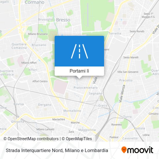 Mappa Strada Interquartiere Nord