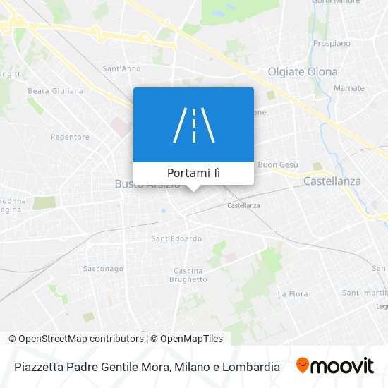 Mappa Piazzetta Padre Gentile Mora