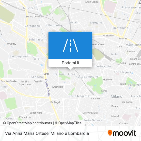 Mappa Via Anna Maria Ortese