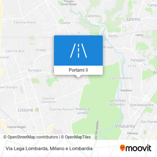 Mappa Via Lega Lombarda
