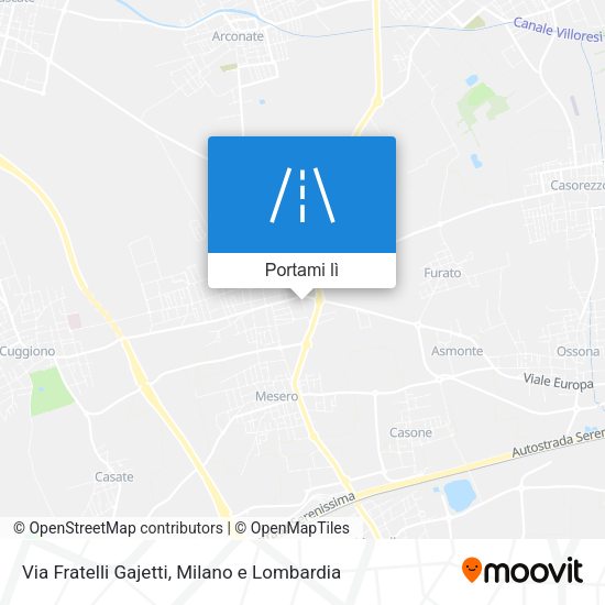 Mappa Via Fratelli Gajetti