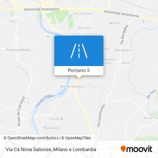 Mappa Via Cà Nova Salionze