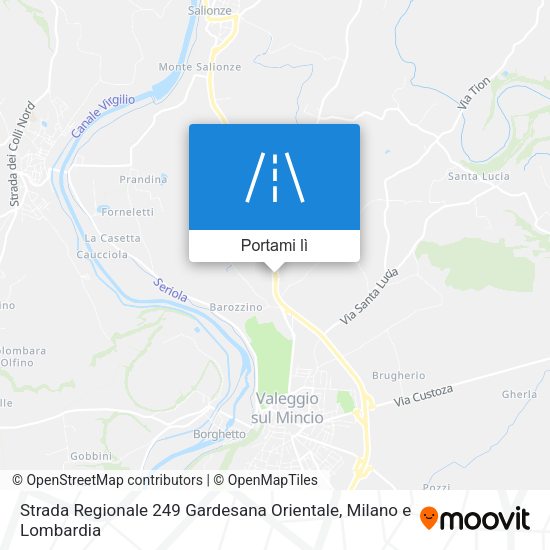 Mappa Strada Regionale 249 Gardesana Orientale