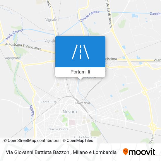 Mappa Via Giovanni Battista Bazzoni