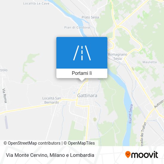 Mappa Via Monte Cervino