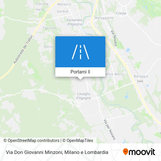 Mappa Via Don Giovanni Minzoni