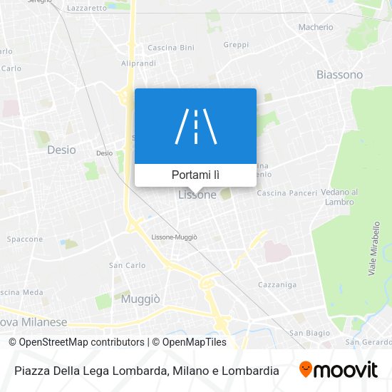 Mappa Piazza Della Lega Lombarda