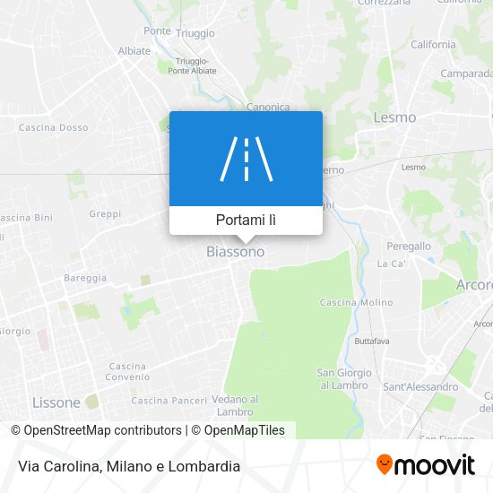Mappa Via Carolina