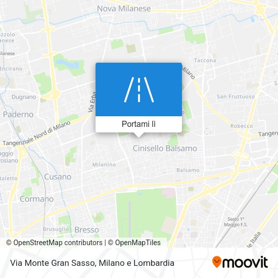 Mappa Via Monte Gran Sasso
