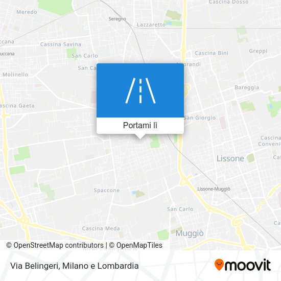 Mappa Via Belingeri