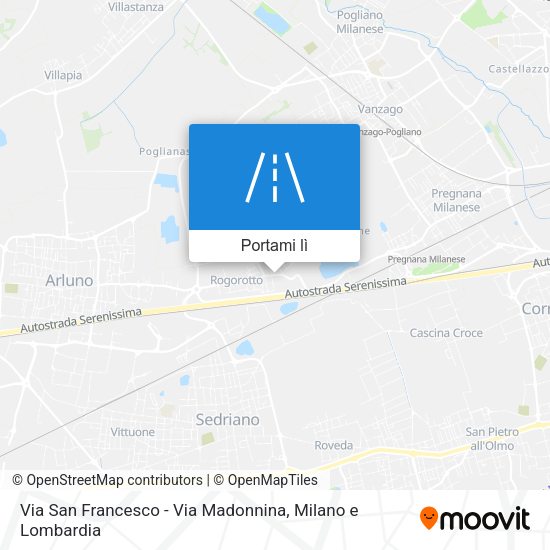 Mappa Via San Francesco - Via Madonnina