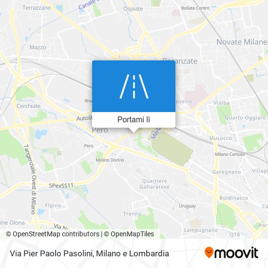 Mappa Via Pier Paolo Pasolini